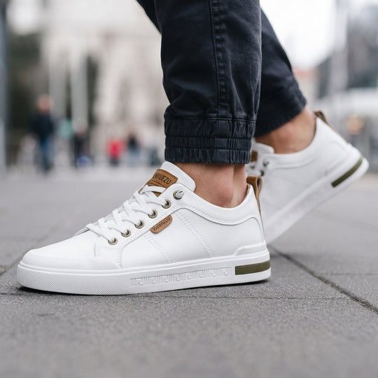 Komfort Sneaker Herren Leder Casual Freizeitschuhe