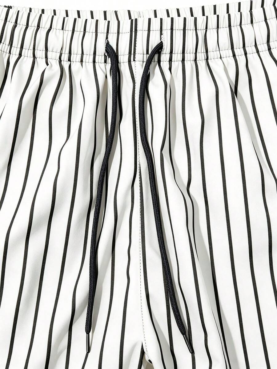 Gestreifte Stoffhose Herren Business Leicht Dehnbund