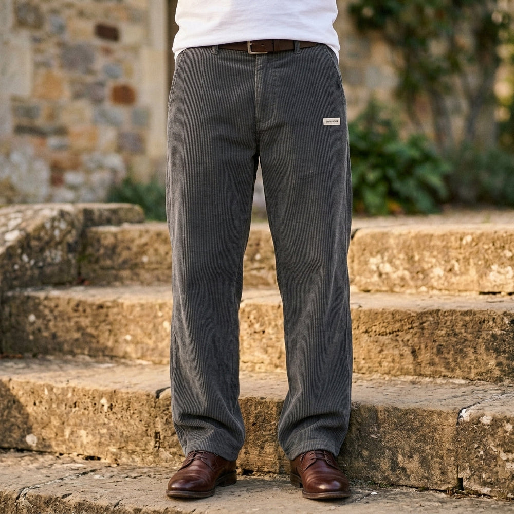 Cordhose Herren Cord Stoffhose Casual Elegant Vintage