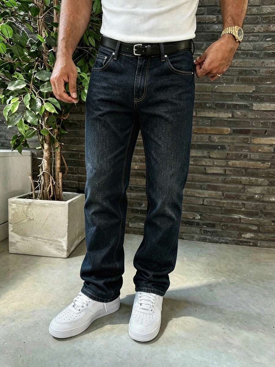 Vintage Jeans Herren Gerade Denim Street Style