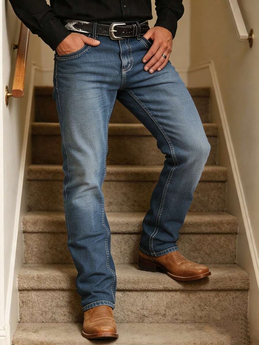 Vintage Jeans Herren Gerade Denim Street Style