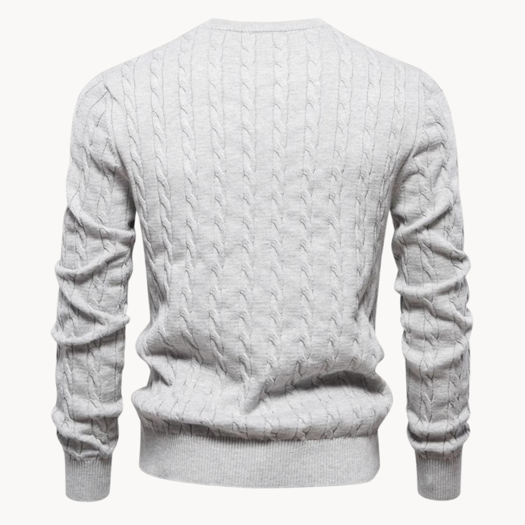 Zopfstrick Pullover Herren Strickpullover Warm Winter