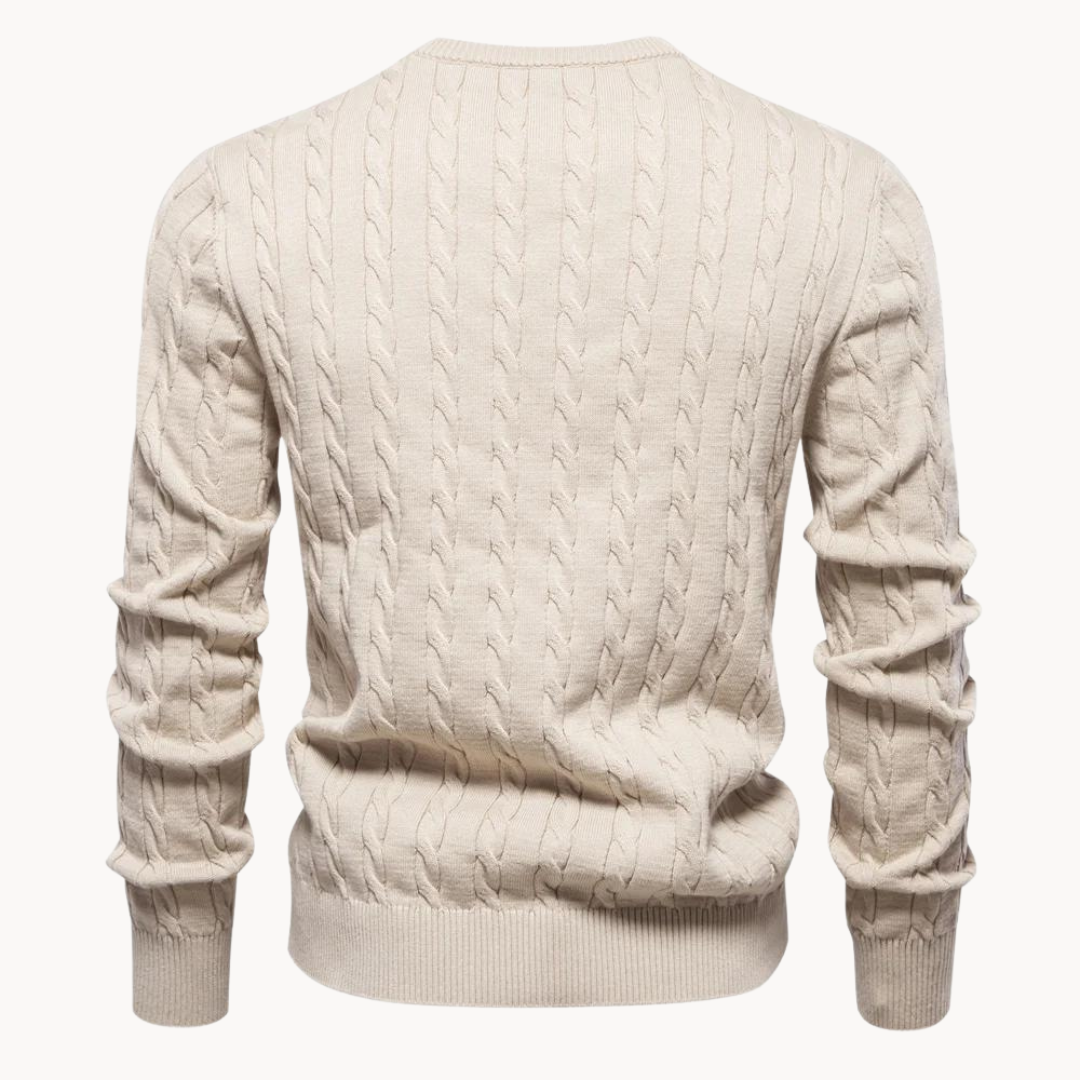 Zopfstrick Pullover Herren Strickpullover Warm Winter