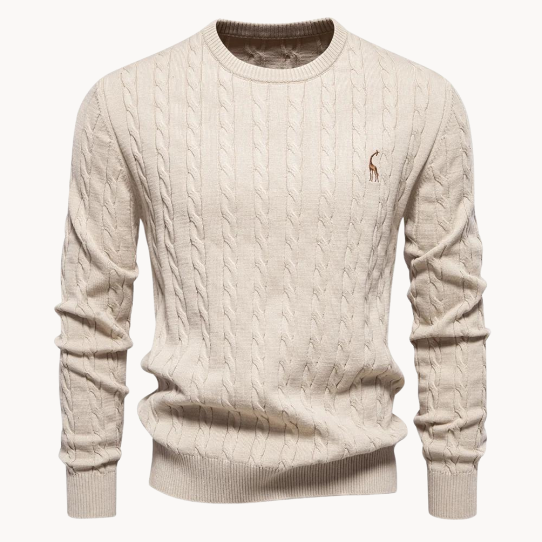 Zopfstrick Pullover Herren Strickpullover Warm Winter