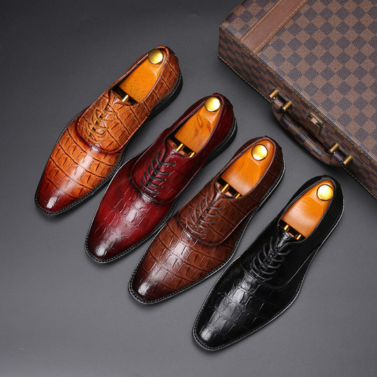 Orthopädische Leder Oxford Herren Elegant Anzugschuhe