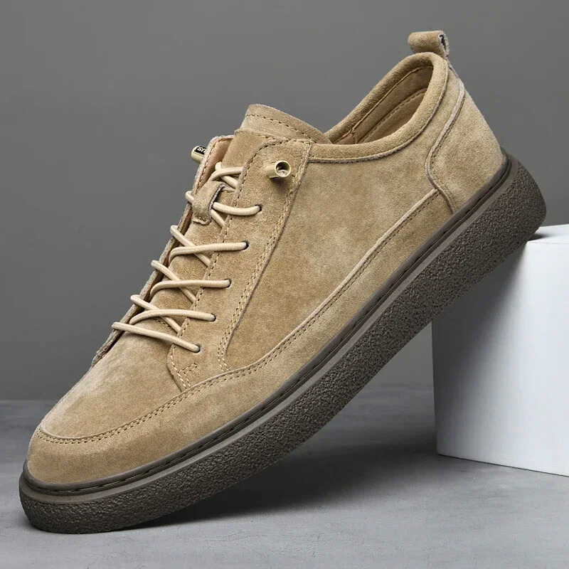 Wildleder Sneaker Herren Gepolstert Robuste Laufsohle