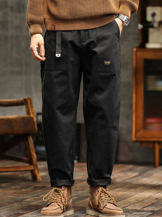 Utility Cargohose Herren Baumwolle Taschen Gürtel