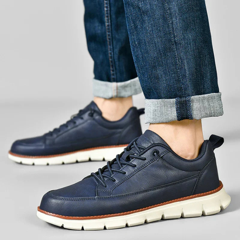 Leder Sneaker Herren Gepolstert Leicht Stoßdämpfend
