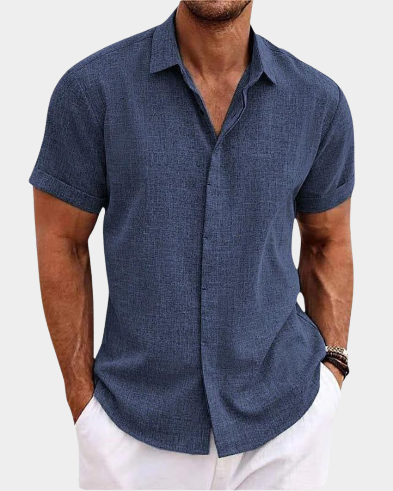 Essential Premium Freizeithemd Herren Kurzarm Casual