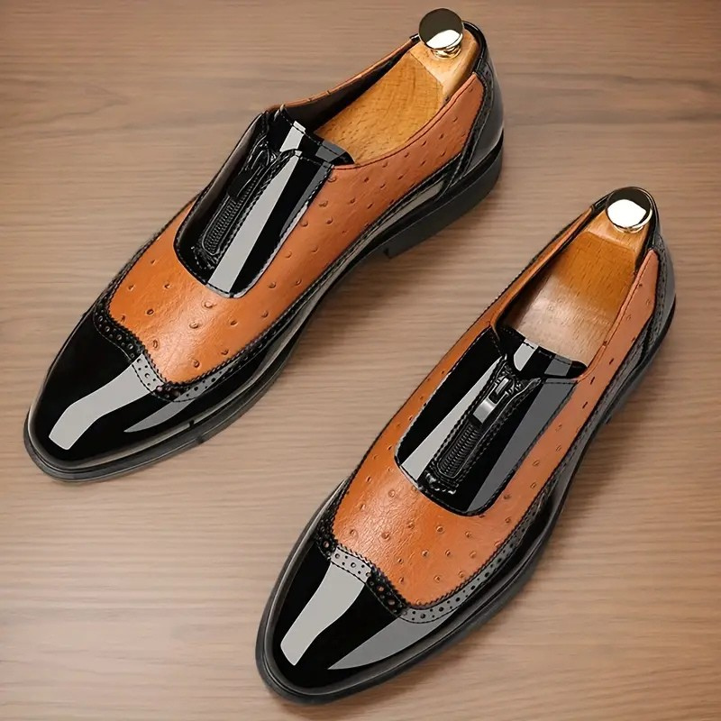 Straußenleder Oxford Herren Anzugschuhe Business