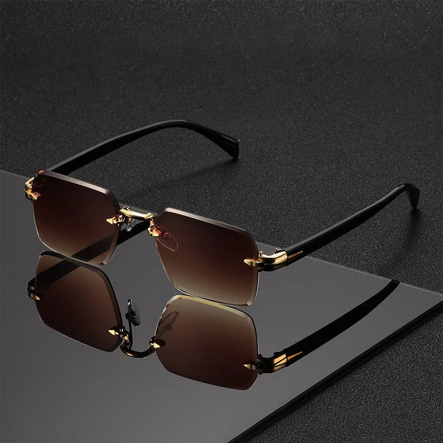 Randlose Sonnenbrille Herren UV Schutz Leicht Elegant