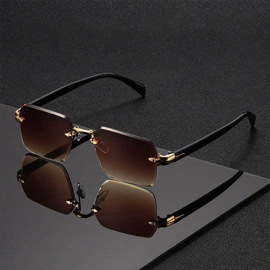 Randlose Sonnenbrille Herren UV Schutz Leicht Elegant