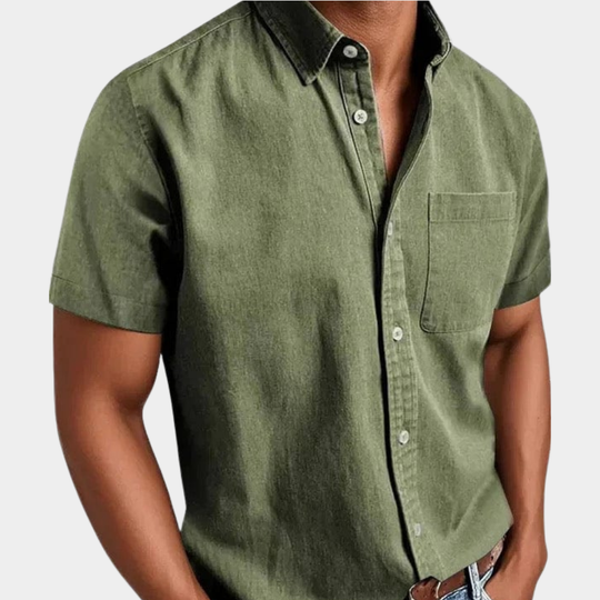Klassisches Komfort Freizeithemd Herren Kurzarm Casual