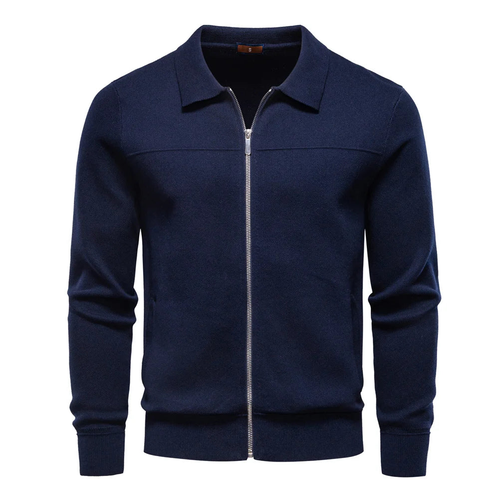 Baumwoll Zip Bomberjacke Herren Übergangsjacke Casual