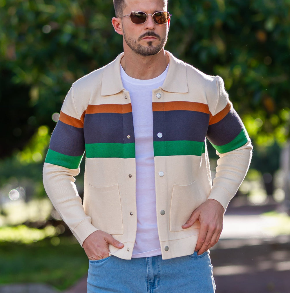 Button-Up Strickjacke Herren Cardigan Baumwolle Elegant