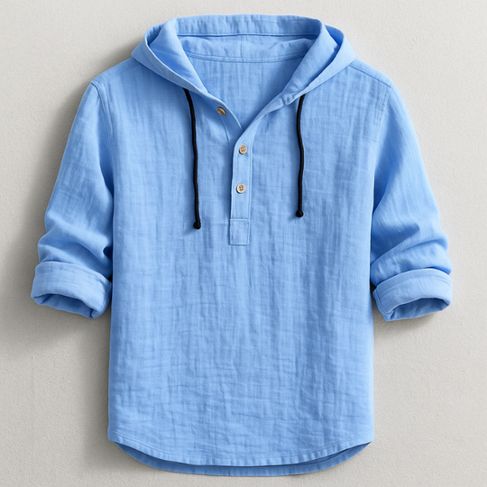 Luxus Kapuzen Hemd Herren Elegant Overshirt Casual