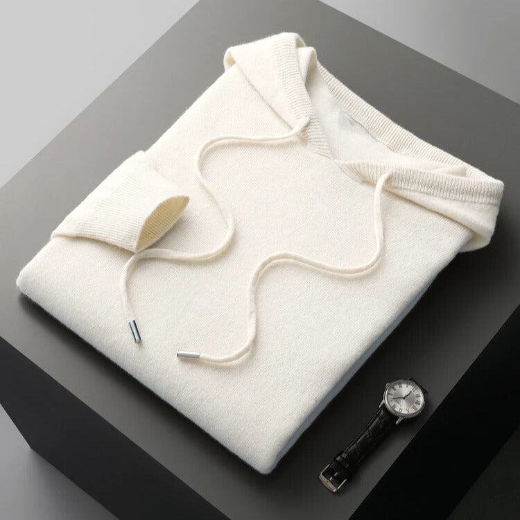 Merino Hoodie Herren Kapuzenpullover Strick Premium