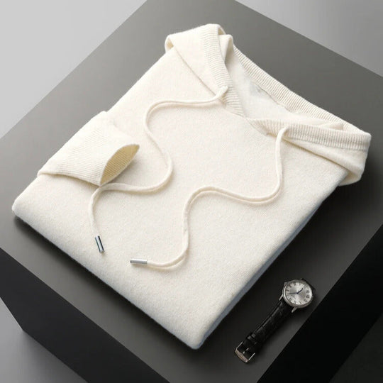 Merino Hoodie Herren Kapuzenpullover Strick Premium