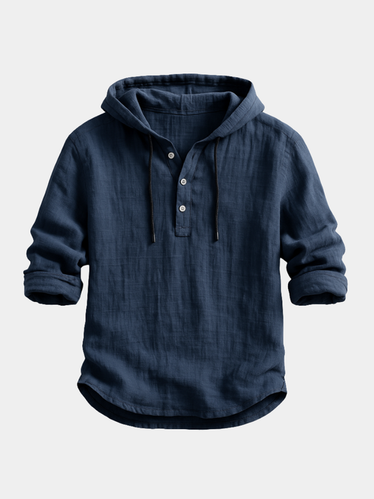 Luxus Kapuzen Hemd Herren Elegant Overshirt Casual