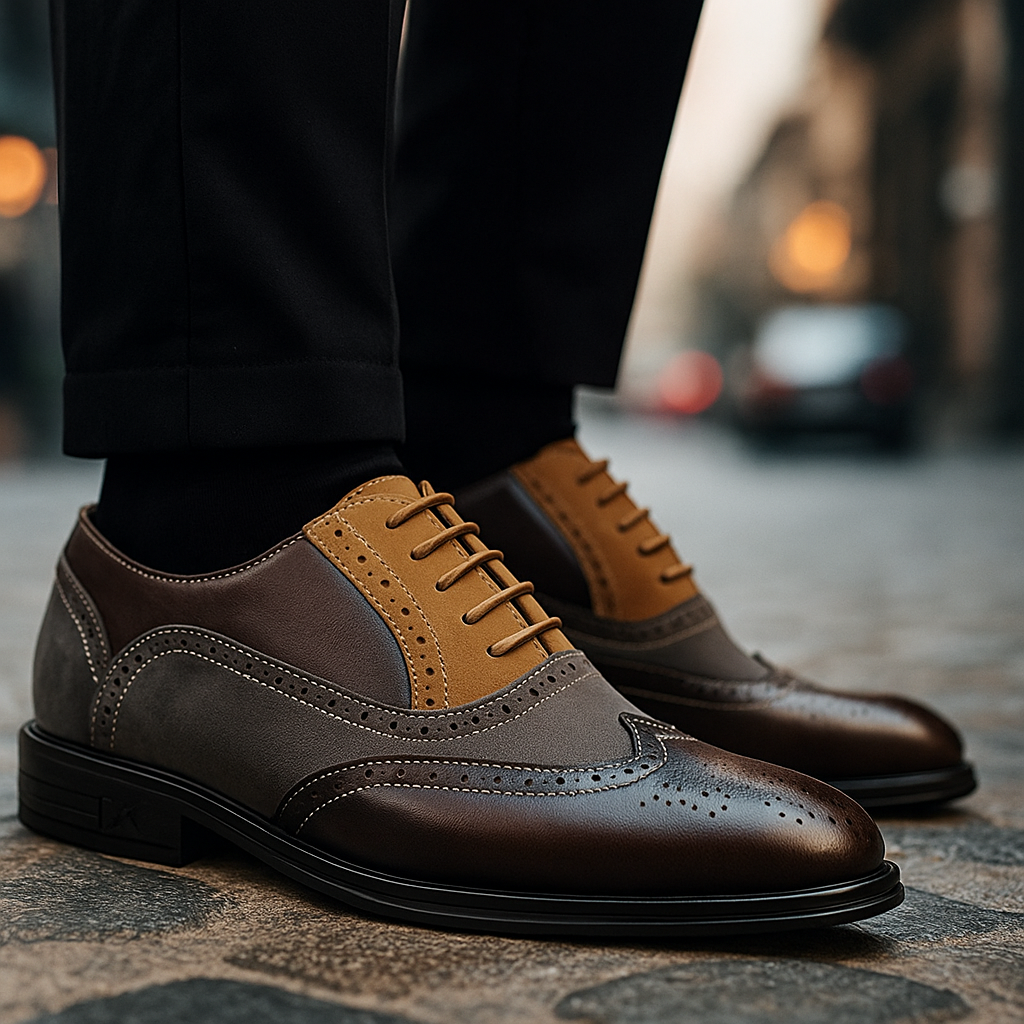 Leder Budapester Herren Wildleder Brogue Business