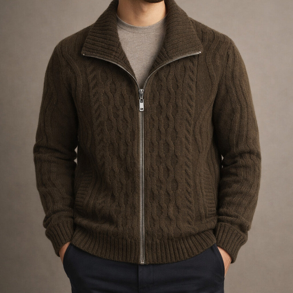 Button-Front Cardigan Herren Strickjacke Casual Knopf
