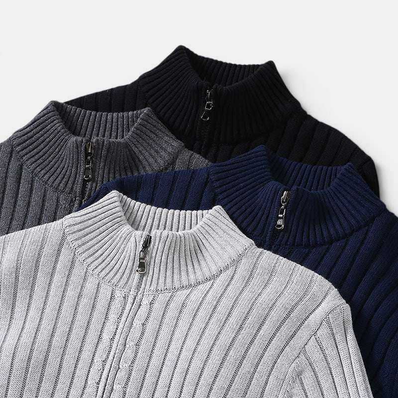 Herren Volldurchzipp-Strickpullover – Jennoir