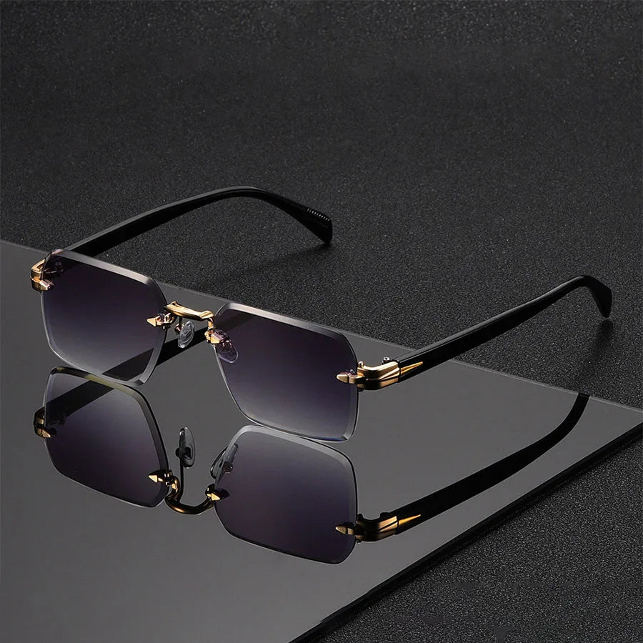 Randlose Sonnenbrille Herren UV Schutz Leicht Elegant