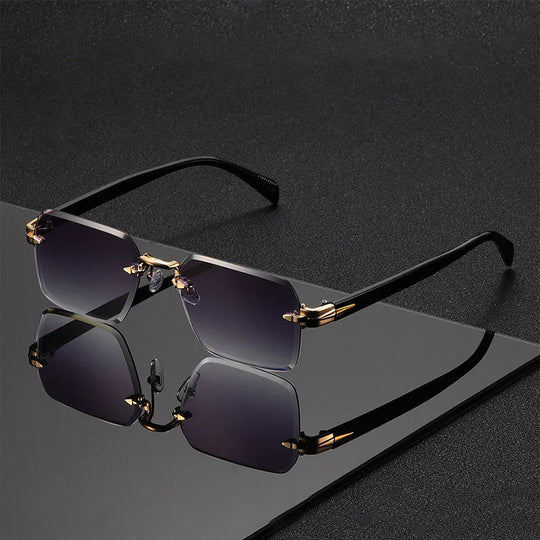 Randlose Sonnenbrille Herren UV Schutz Leicht Elegant