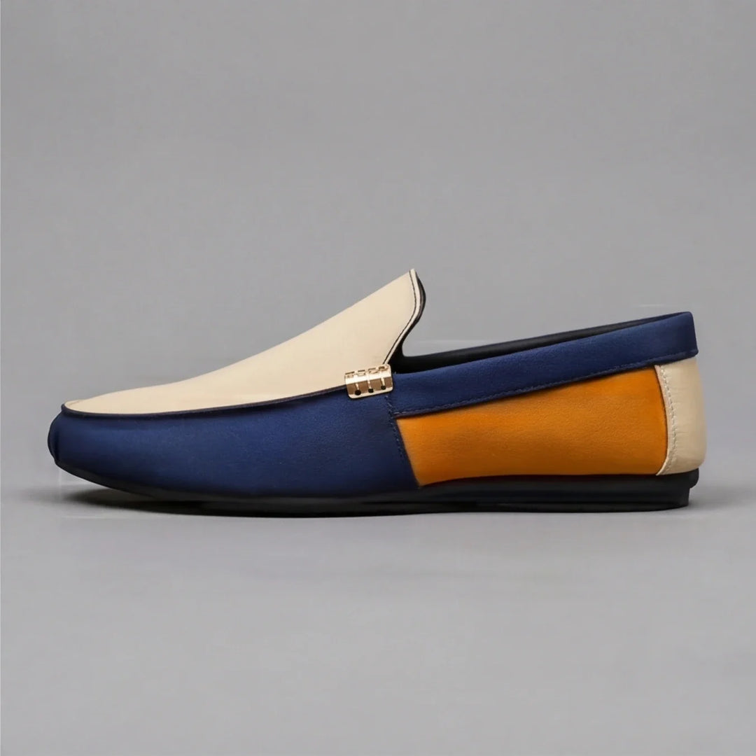 Lässige Patchwork Canvas Loafer Herren Slip-On Schuhe