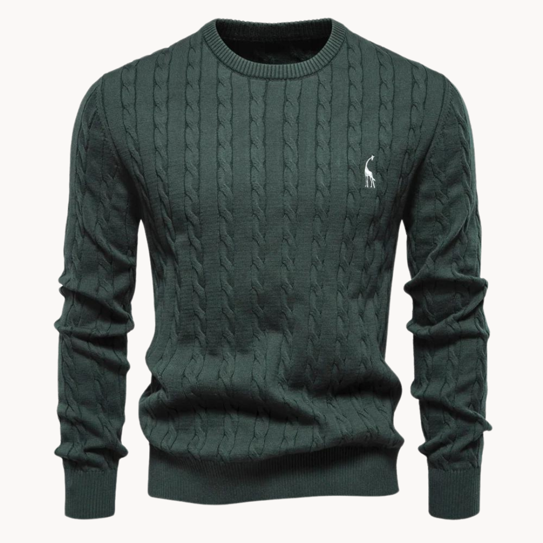 Zopfstrick Pullover Herren Strickpullover Warm Winter