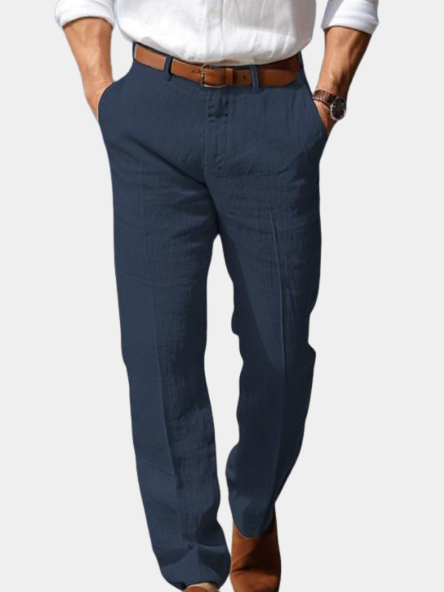 Premium Leinenhose Herren Elegant Sommer Anzughose