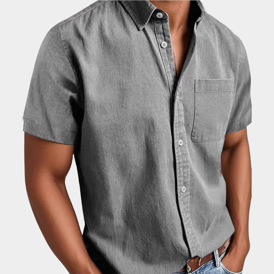 Klassisches Komfort Freizeithemd Herren Kurzarm Casual