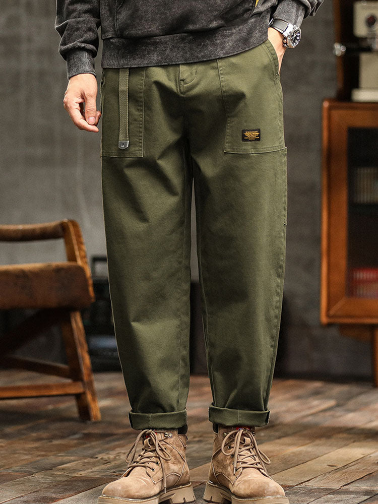 Utility Cargohose Herren Baumwolle Taschen Gürtel