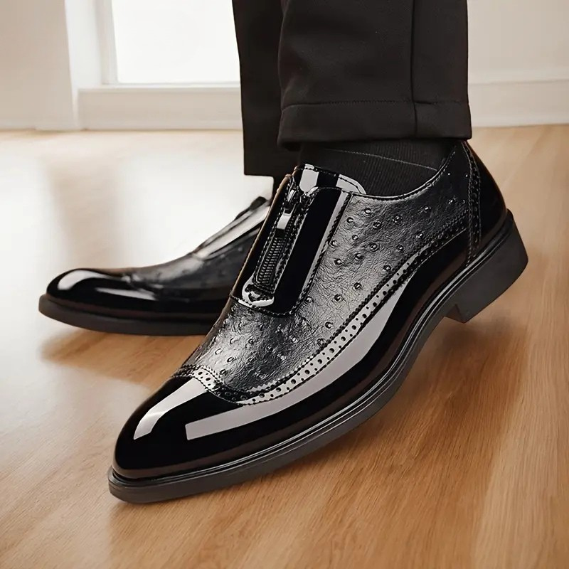 Straußenleder Oxford Herren Anzugschuhe Business