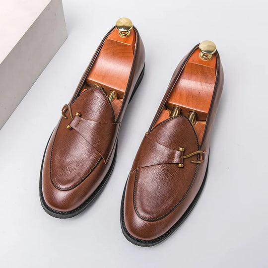 Monk Strap Leder Loafer Herren Hochzeit Anzugschuhe