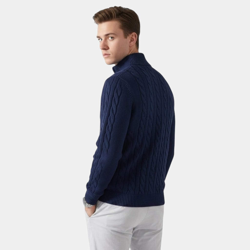 Herren Halbzip-Wollmischpullover – Jennoir