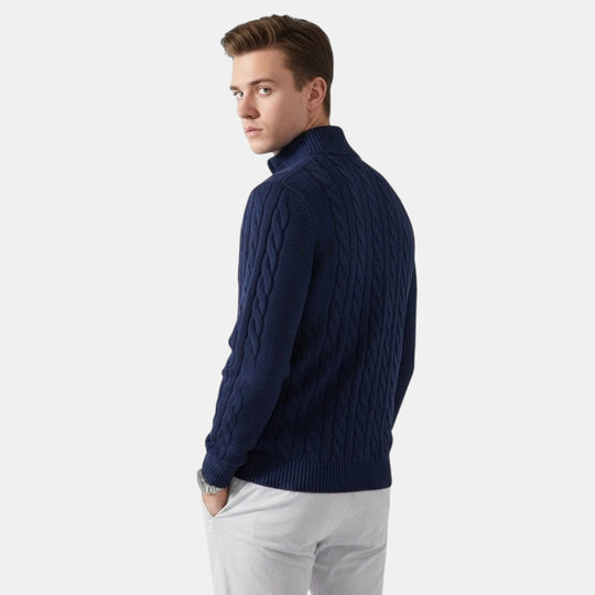 Herren Halbzip-Wollmischpullover – Jennoir