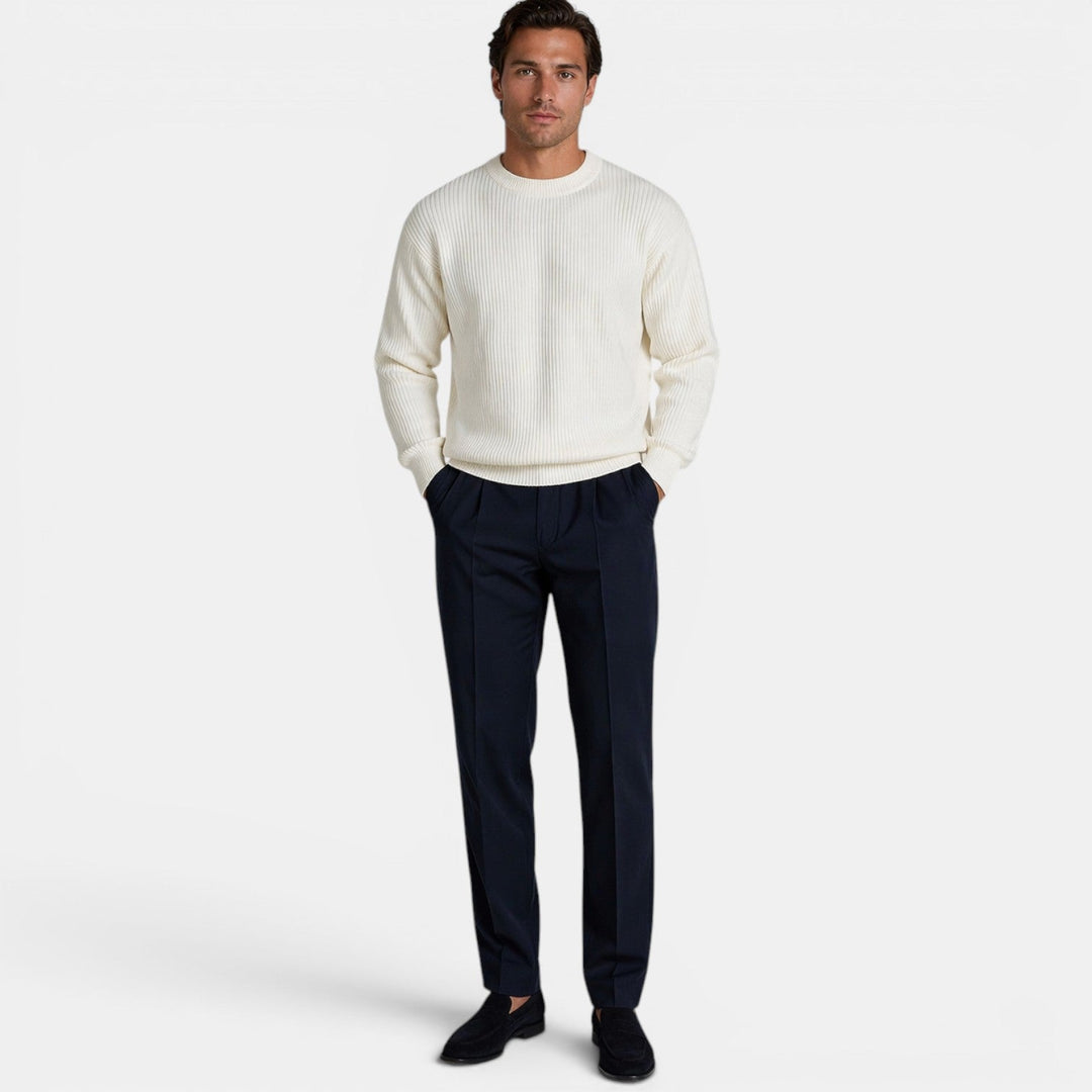 Herren Strick-Rundhals-Pullover – Jennoir