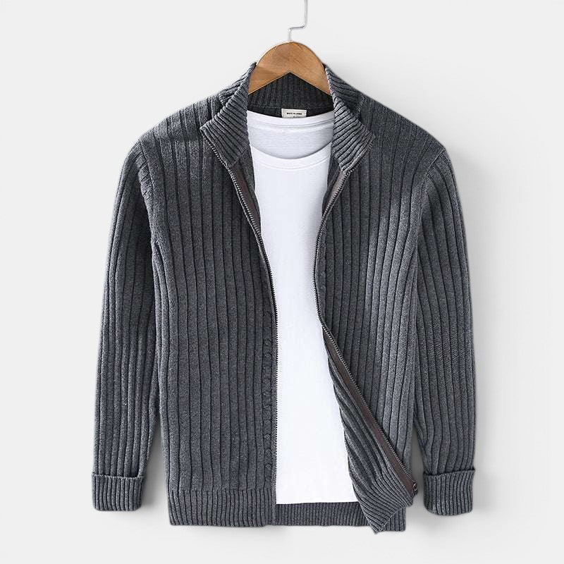 Herren Volldurchzipp-Strickpullover – Jennoir