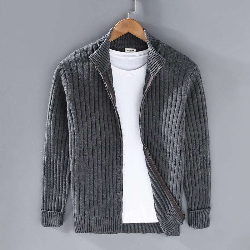 Zip Pullover Herren Strickpullover Old Money Sweater