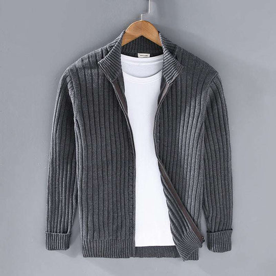 Zip Pullover Herren Strickpullover Old Money Sweater