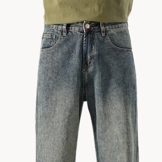 Relaxed Retro Jeans Herren Denim Locker Vintage Hose
