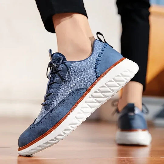 Leder Sneaker Herren Oxford Casual Schnürschuhe Sport