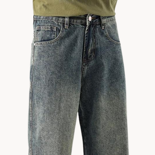 Relaxed Retro Jeans Herren Denim Locker Vintage Hose