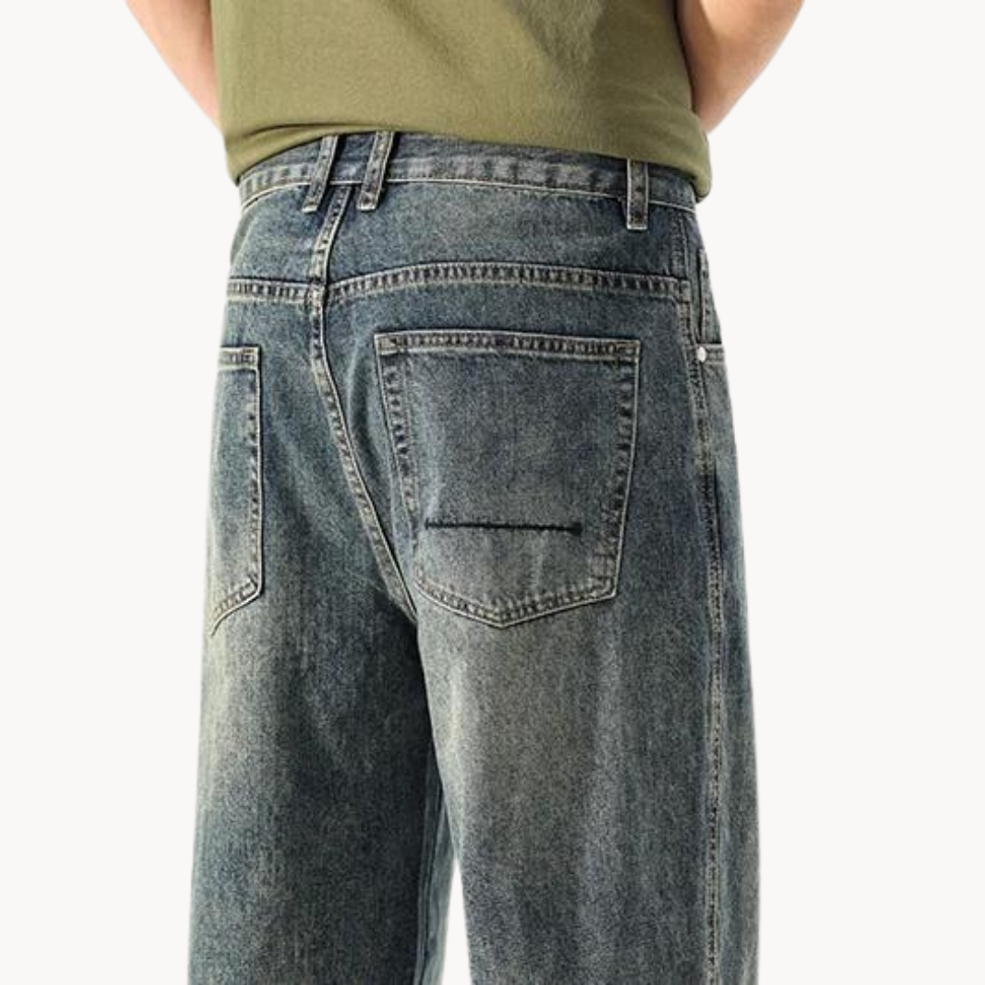 Relaxed Retro Jeans Herren Denim Locker Vintage Hose