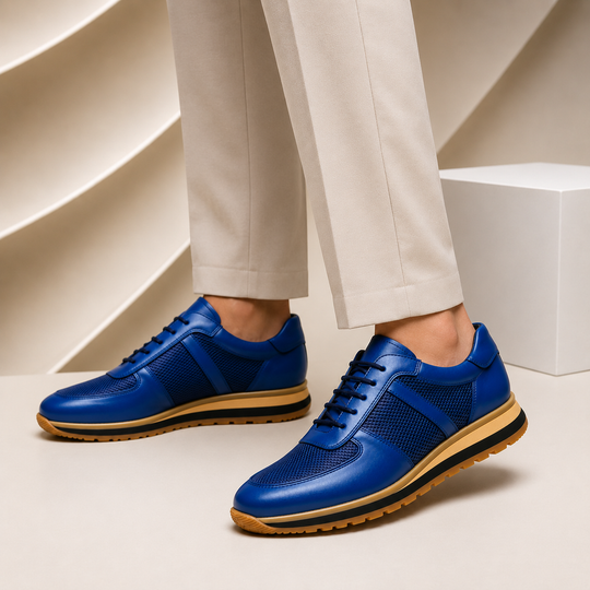 Rindsleder Sneaker Herren Italienisch Casual Komfort