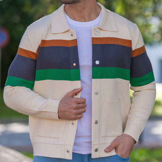 Button-Up Strickjacke Herren Cardigan Baumwolle Elegant