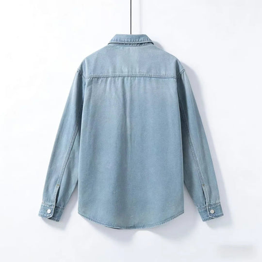 Denim Overshirt Herren Hemdjacke Washed Workwear Jacke