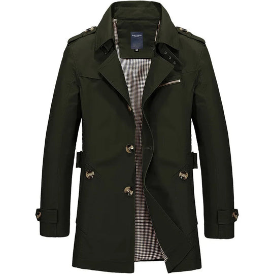 Moderner Trenchcoat Herren Mantel Elegant Klassisch