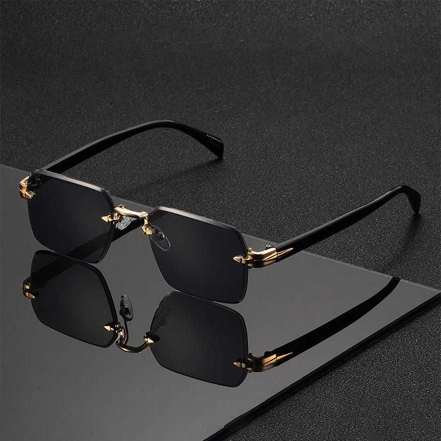 Randlose Sonnenbrille Herren UV Schutz Leicht Elegant